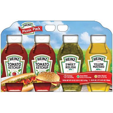 Picnic Pack Ketchup Relish & Mustard 4 pk